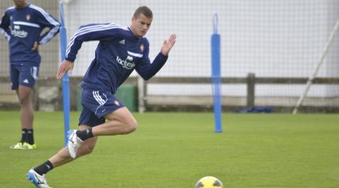 Oriol Riera, delantero de Osasuna. Oriol Riera, delantero de Osasuna.