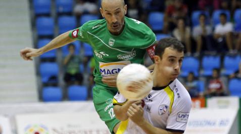 Eseverri, durante el partido de liga contra Santiago Eseverri, durante el partido de liga contra Santiago