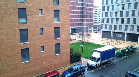 El frío y la nieve ha reaparecido este sábado en Navarra