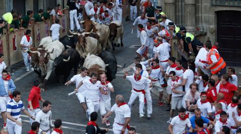 Segundo encierro de las fiestas de San Fermín 2013. Segundo encierro de las fiestas de San Fermín 2013.