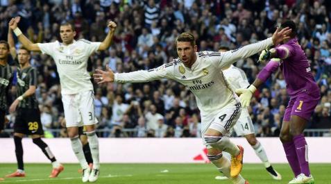 Sergio Ramos celebra el 1-0 Sergio Ramos celebra el 1-0