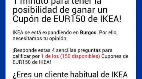 Una nueva estafa vía WhatsApp ofrece un vale de 150€ para Ikea Una nueva estafa vía WhatsApp ofrece un vale de 150€ para Ikea