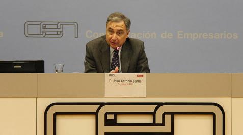 José Antonio Sarría Presidente Confederación de Empresarios de Navarra sede CEN José Antonio Sarría Presidente Confederación de Empresarios de Navarra sede CEN