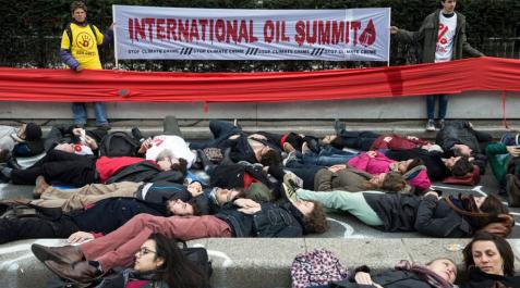 Protesta en contra el cambio climático. Protesta en contra el cambio climático.