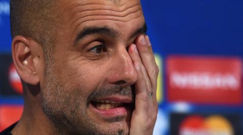 Pep Guardiola, en rueda de prensa. Pep Guardiola, en rueda de prensa.