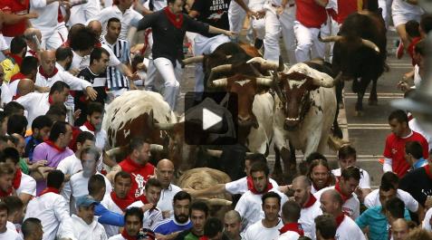 Vídeo del primer encierro de Sanfermines Vídeo del primer encierro de Sanfermines