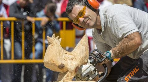Mikel Lasarte durante su exhibición. Mikel Lasarte durante su exhibición.
