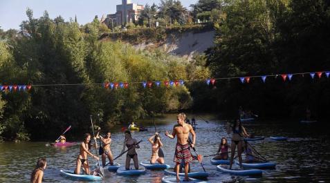 Golpe de calor en Pamplona El calor no dará respiro en los próximos días en Navarra.