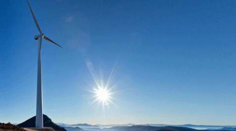 El prototipo de un aerogenerador de Gamesa en la sierra de Alaiz El prototipo de un aerogenerador de Gamesa en la sierra de Alaiz