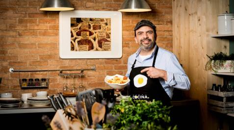 El cocinero Jesús Sánchez Sáinz, en un programa de televisión. El cocinero Jesús Sánchez Sáinz, en un programa de televisión.