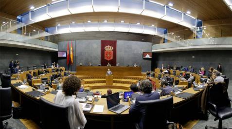 Una imagen del pleno del Parlamento de Navarra. Una imagen del pleno del Parlamento de Navarra.