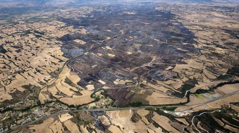 El incendio declarado Tafalla deja zonas devastadas Imágenes del incendio declarado este jueves en Tafalla.