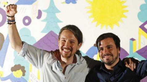 El candidato de Unidos Podemos a la Presidencia del Gobierno, Pablo Iglesias, y el coordinador de IU, Alberto Garzón (d). El candidato de Unidos Podemos a la Presidencia del Gobierno, Pablo Iglesias, y el coordinador de IU, Alberto Garzón (d).