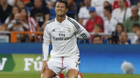 Cristiano Ronaldo, en el partido contra el Atlético Cristiano Ronaldo, en el partido contra el Atlético