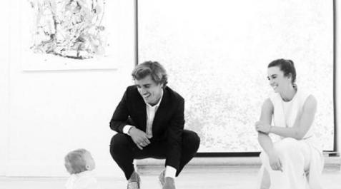Griezmann, Erika Choperena y su hija. Griezmann, Erika Choperena y su hija.