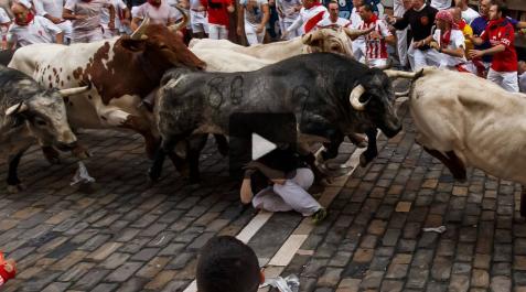 Vídeo del primer encierro de San Fermín Vídeo del primer encierro de San Fermín