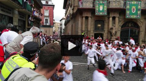 Vídeo del segundo encierro de San Fermín Vídeo del segundo encierro de San Fermín