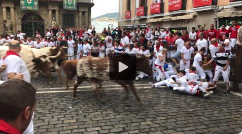 Vídeo del quinto encierro de San Fermín Vídeo del quinto encierro de San Fermín