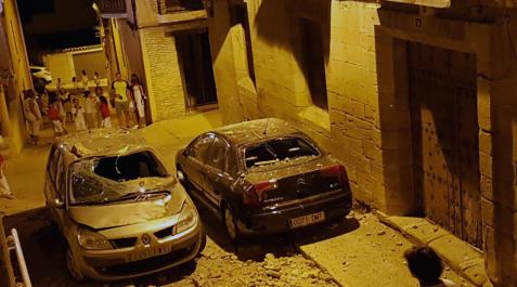 El desprendimiento de una cornisa en Lerín provoca daños en dos vehículos El desprendimiento de una cornisa en Lerín provoca daños en dos vehículos