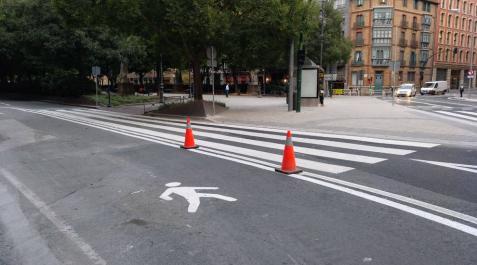 Primer día de los cambios de tráfico en el centro de Pamplona Imágenes del tráfico en el primer día del plan de Amabilización del Centro de Pamplona.