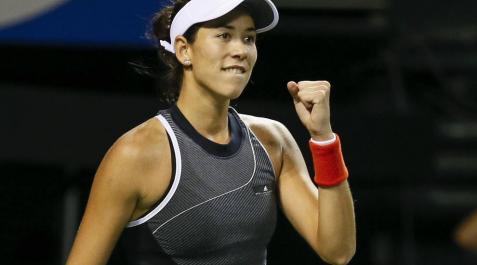 Muguruza supera a Garcia y se medirá con Wozniacki en semifinales de Tokio Muguruza supera a Garcia y se medirá con Wozniacki en semifinales de Tokio