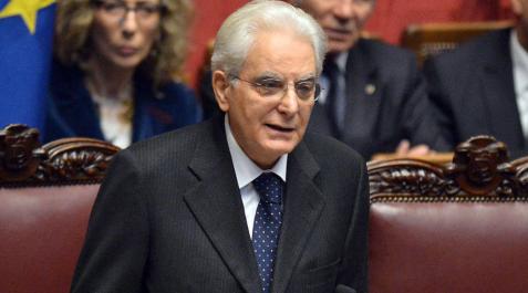 Sergio Mattarella jura su cargo como presidente de la República italiana Sergio Mattarella jura su cargo como presidente de la República italiana