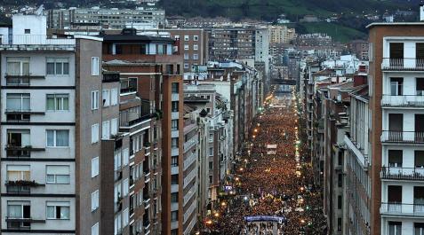 Manifestación en Bilbao para pedir el acercamiento de los presos de ETA Manifestación en Bilbao para pedir el acercamiento de los presos de ETA