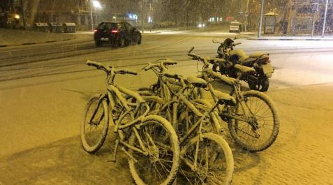 Nieve sobre Pamplona y Comarca