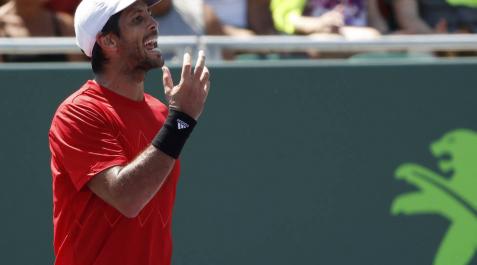 Verdasco pide que expulsen al padre de Kokkinakis en pleno partido Verdasco pide que expulsen al padre de Kokkinakis en pleno partido