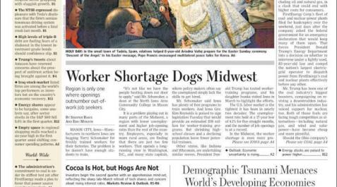 El Ángel de Tudela 'vuela' hasta la portada del Wall Street Journal El Ángel de Tudela 'vuela' hasta la portada del Wall Street Journal