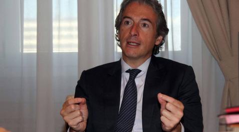 Íñigo de la Serna, en un momento de la entrevista. Íñigo de la Serna, en un momento de la entrevista.