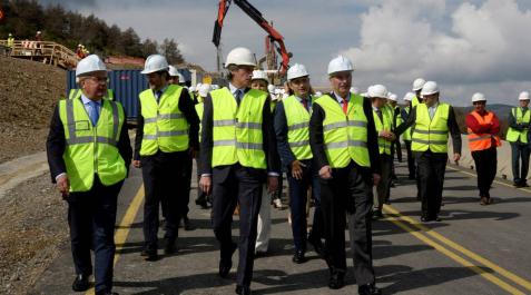 Tres años de obras costará unir las dos partes ya abiertas de la A-21 Tres años de obras costará unir las dos partes ya abiertas de la A-21