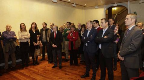 Asistentes al brindis por Marca Navarra.