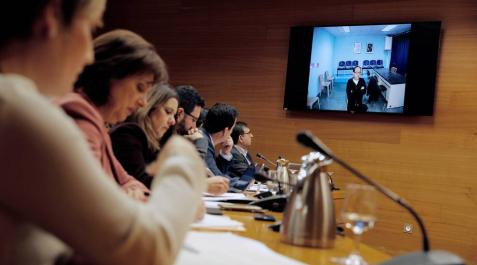 El exresponsable de Orange Market Álvaro Pérez, el Bigotes, durante su declaración por videoconferencia desde la cárcel El exresponsable de Orange Market Álvaro Pérez, el Bigotes, durante su declaración por videoconferencia desde la cárcel
