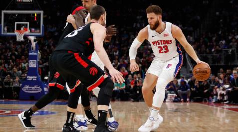Marc Gasol defiende a Blake Griffin. Marc Gasol defiende a Blake Griffin.