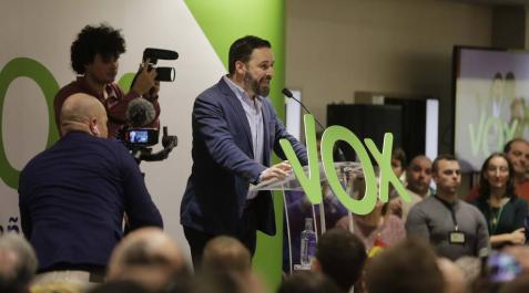 El líder de Vox, Santiago Abascal, el día 7 en Pamplona. El líder de Vox, Santiago Abascal, el día 7 en Pamplona.