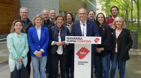Enrique Maya, en un acto electoral de Navarra Suma este martes Enrique Maya, en un acto electoral de Navarra Suma este martes