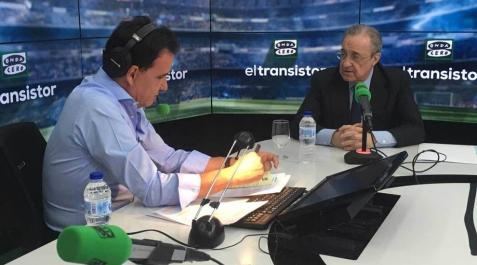 Florentino Pérez, en El Transistor de Onda Cero. Florentino Pérez, en El Transistor de Onda Cero.