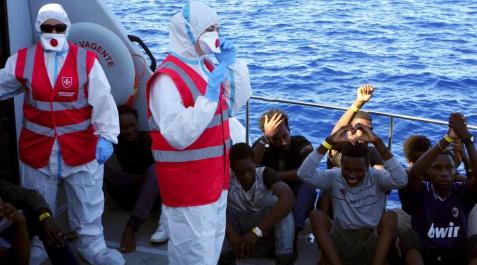 Los 27 menores no acompañados que están entre los 134 rescatados a bordo del barco Los 27 menores no acompañados que están entre los 134 rescatados a bordo del barco
