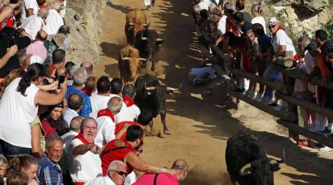 Último pilón de las fiestas de Falces de 2019 Fotos del pilón de Falces