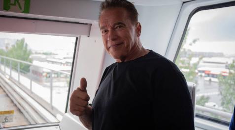 Schwarzenegger, en el Metro de Barcelona: Schwarzenegger, en el Metro de Barcelona: