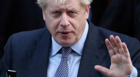Boris Johnson, antes de dirigirse al Parlamento británico. Boris Johnson, antes de dirigirse al Parlamento británico.