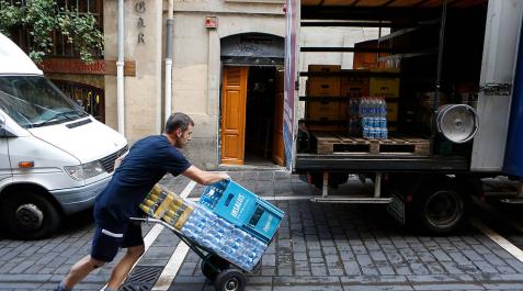 Cómo repartir 5.000 kilos en tres horas en Pamplona Cómo repartir 5.000 kilos en tres horas en Pamplona