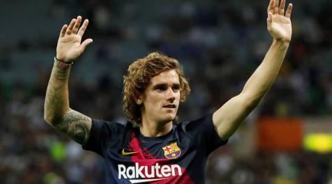 Griezmann, en su debut con el Barcelona en el Saitama Stadium de Japón. Griezmann, en su debut con el Barcelona en el Saitama Stadium de Japón.