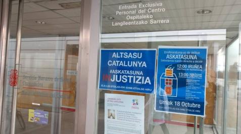 NA+ denuncia carteles en el CHN en apoyo al procés y los condenados de Alsasua NA+ denuncia carteles en el CHN en apoyo al procés y los condenados de Alsasua