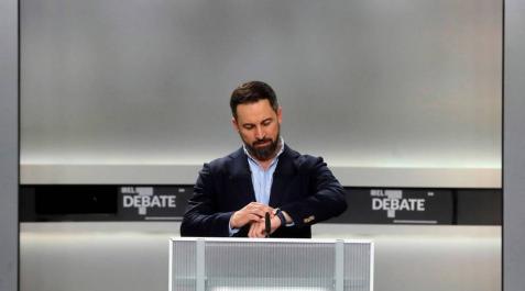 Debate electoral entre los principales candidatos a la presidencia Pedro Sánchez (PSOE), Pablo Casado (PP), Pablo Iglesias (Unidas Podemos), Alberti Rivera (Ciudadanos) y Santiago Abascal (VOX) protagonizaron el único debate entre los candidatos en la campaña electoral de las elecciones generales que se celebran el 10 de noviembre de 2019.