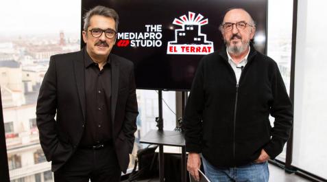 El cofundador del grupo audiovisual Mediapro Studios, Jaume Roures (d), y el humorista Andreu Buenafuente. El cofundador del grupo audiovisual Mediapro Studios, Jaume Roures (d), y el humorista Andreu Buenafuente.