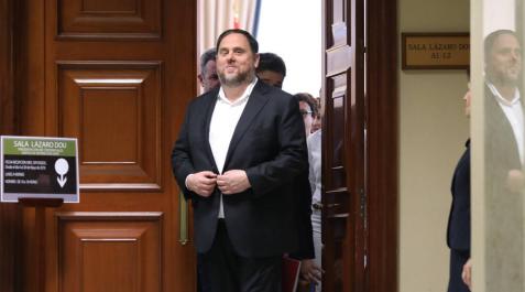Junqueras, tras acreditarse en el Congreso de los Diputados. Junqueras, tras acreditarse en el Congreso de los Diputados.