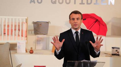 Emmanuel Macron, en una rueda de prensa en el Elíseo. Emmanuel Macron, en una rueda de prensa en el Elíseo.