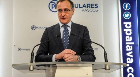 El presidente del PP del País Vasco, Alfonso Alonso El presidente del PP del País Vasco, Alfonso Alonso
